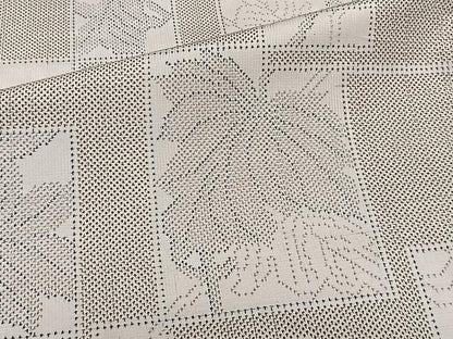 平和屋着物▽本場大島紬 白大島 単衣 色紙花文 正絹 逸品 CAAW1250xi