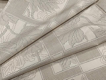 平和屋着物▽本場大島紬 白大島 単衣 色紙花文 正絹 逸品 CAAW1250xi