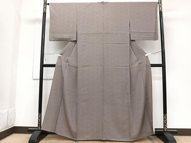 平和屋着物▽江戸小紋 単衣 舞扇文 正絹 逸品 CAAW1251xi