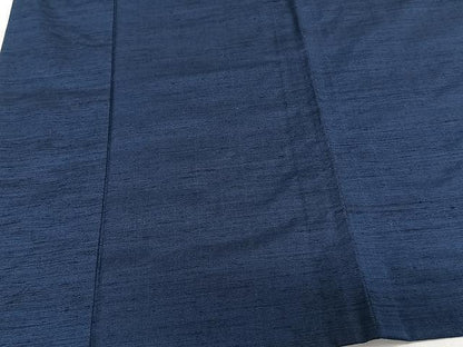 平和屋着物▽男性 紬 単衣 濃藍色 正絹 逸品 CAAW1252xi