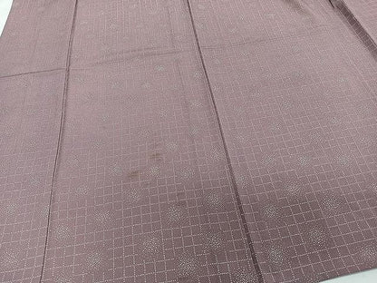 平和屋着物▽上質な小紋 単衣 丸文 正絹 逸品 CAAW1255xi