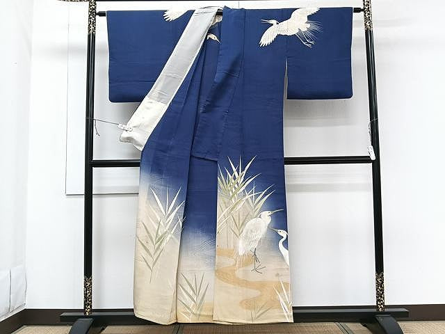 平和屋着物▽訪問着 単衣 刺繍 鷺沼 金彩 正絹 逸品 CAAW1256xi