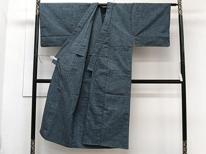 平和屋着物▽男性 紬 単衣 熨斗目花色 正絹 逸品 CAAW1257xi
