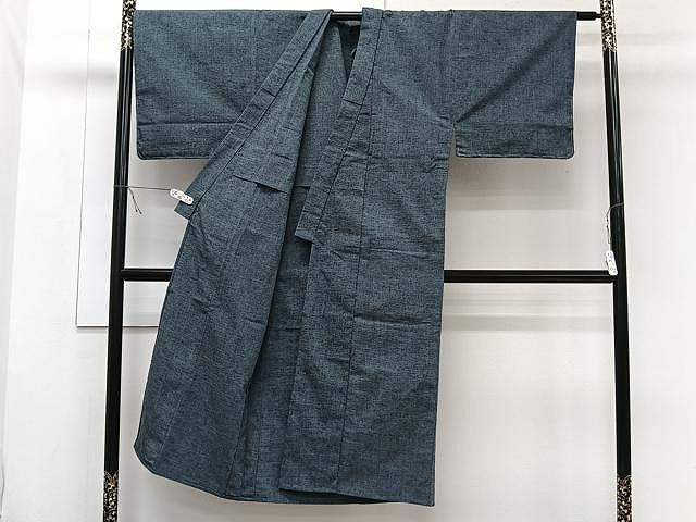 平和屋着物▽男性 紬 単衣 熨斗目花色 正絹 逸品 CAAW1257xi