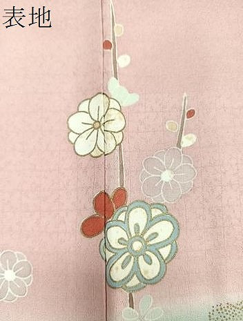 平和屋着物▽訪問着 単衣 駒刺繍 枝花文 金彩 正絹 逸品 CAAW1259xi