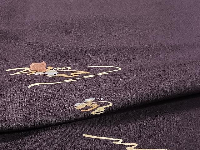 平和屋着物▽小紋 単衣 流水花文 洗える着物 CAAW1261xi