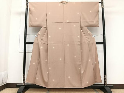 平和屋着物▽上質な小紋 単衣 蛍暈し 金彩 三越扱い 正絹 逸品 CAAW1264xi