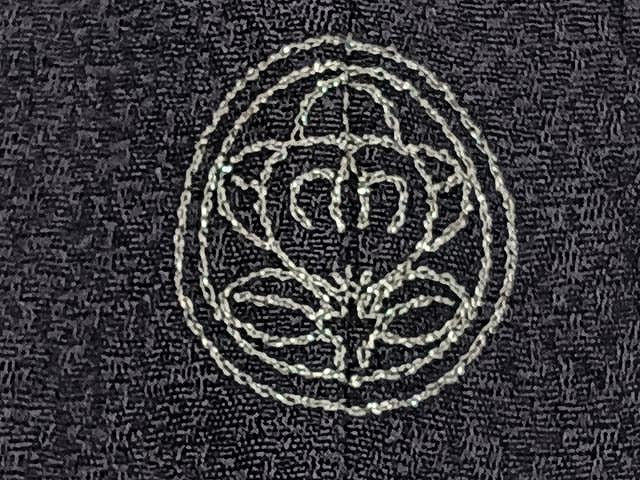 平和屋着物▽染色作家 斉藤三才 訪問着 単衣 刺繍 飛鳥文 寿光織 褐色 やまと誂製 反端付き 正絹 逸品 CAAW1265xi