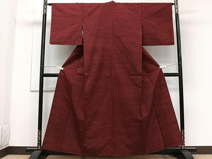 平和屋着物▽上質な紬 単衣 霞文 正絹 逸品 CAAW1341xi