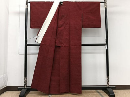 平和屋着物▽上質な紬 単衣 霞文 正絹 逸品 CAAW1341xi