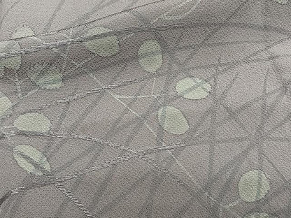 平和屋着物▽訪問着　単衣　刺繍　秋草文　正絹　逸品　CAAW1345xi