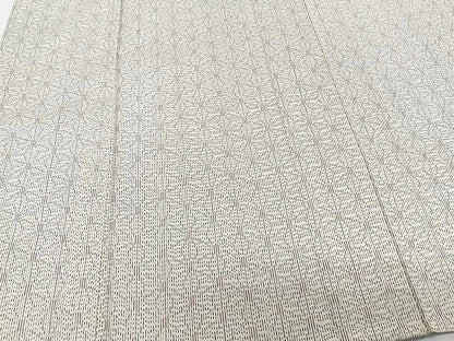 平和屋着物▽上質な紬 単衣 麻の葉文 正絹 逸品 CAAW1348xi