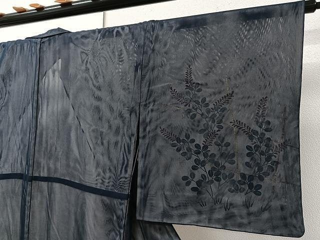平和屋着物▽訪問着 単衣 無双 手描き 紗袷 紗×紗 草花文 金彩 正絹 逸品 CAAW1350xi