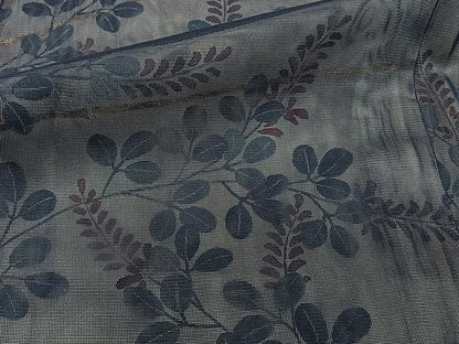 平和屋着物▽訪問着 単衣 無双 手描き 紗袷 紗×紗 草花文 金彩 正絹 逸品 CAAW1350xi