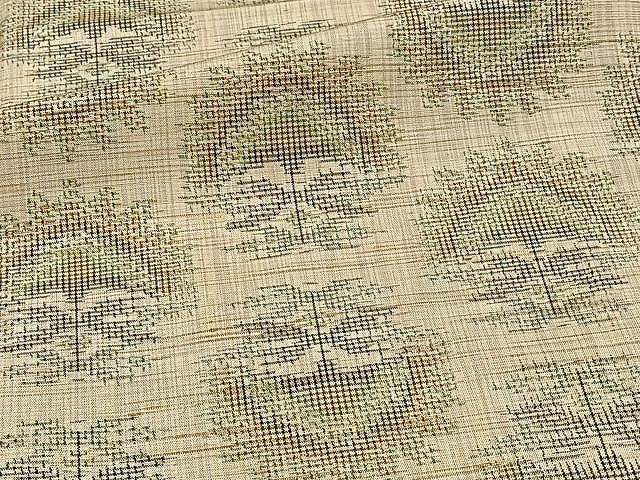 平和屋着物▽上質な紬　単衣　吉祥文　正絹　逸品　CAAW1353xi