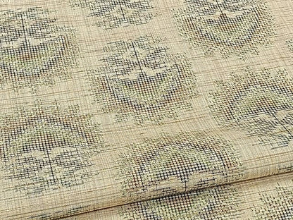 平和屋着物▽上質な紬　単衣　吉祥文　正絹　逸品　CAAW1353xi