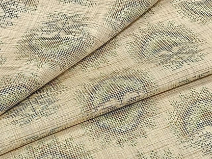 平和屋着物▽上質な紬　単衣　吉祥文　正絹　逸品　CAAW1353xi