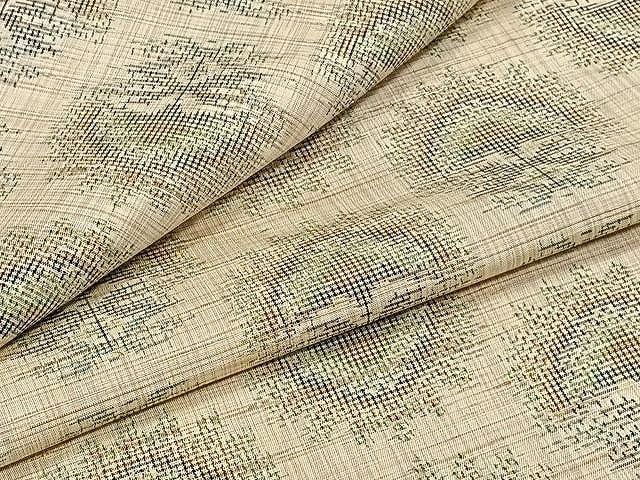 平和屋着物▽上質な紬　単衣　吉祥文　正絹　逸品　CAAW1353xi