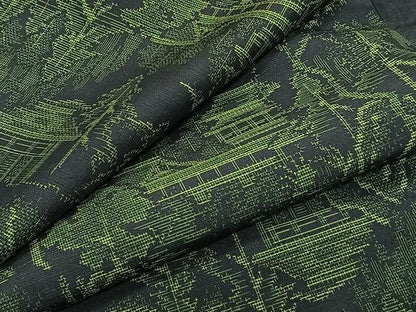 平和屋着物▽本場村山大島紬 単衣 風景文 正絹 逸品 CAAW1355xi