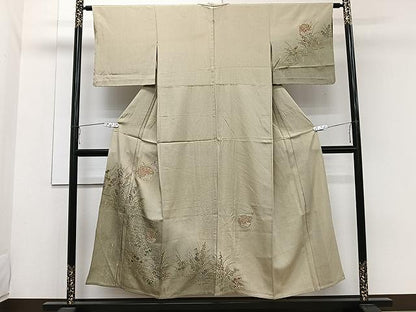 平和屋着物▽中国三大刺繍 スワトウ刺繍 訪問着 単衣 駒刺繍 流水雪輪花文 暈し染め 金彩 正絹 逸品 CAAW1360xi