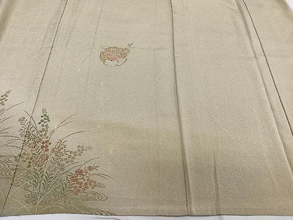 平和屋着物▽中国三大刺繍 スワトウ刺繍 訪問着 単衣 駒刺繍 流水雪輪花文 暈し染め 金彩 正絹 逸品 CAAW1360xi