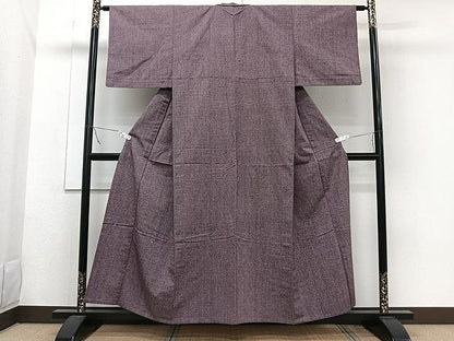 平和屋着物▽上質な紬 単衣 霞文 正絹 逸品 CAAW1363xi