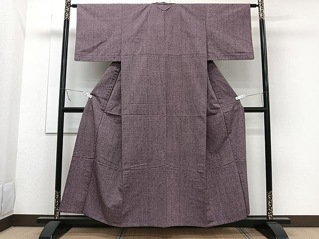 平和屋着物▽上質な紬 単衣 霞文 正絹 逸品 CAAW1363xi