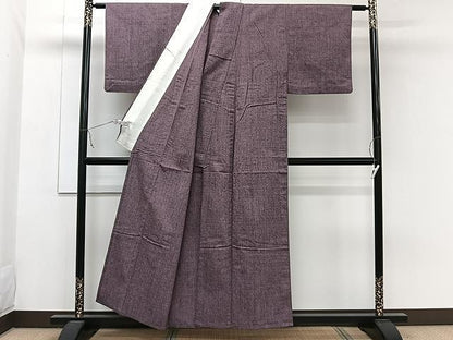 平和屋着物▽上質な紬 単衣 霞文 正絹 逸品 CAAW1363xi