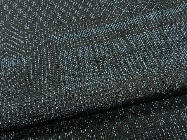 平和屋着物▽上質な紬　単衣　幾何学文　正絹　逸品　CAAW1365xi
