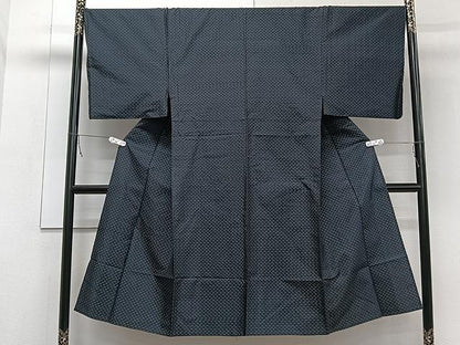 平和屋着物▽男性 紬 単衣 幾何学文 正絹 逸品 CAAW1366xi
