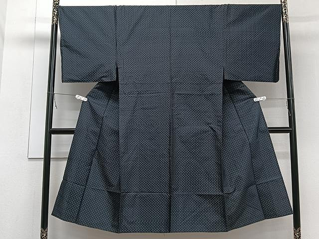 平和屋着物▽男性 紬 単衣 幾何学文 正絹 逸品 CAAW1366xi