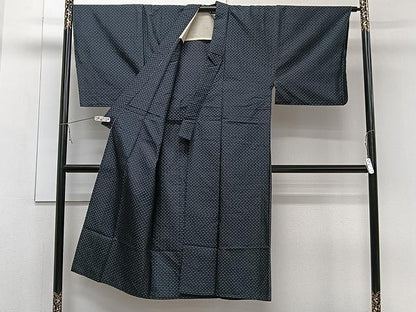 平和屋着物▽男性 紬 単衣 幾何学文 正絹 逸品 CAAW1366xi