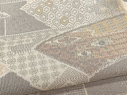 平和屋着物▽本塩沢 単衣 吉祥文 正絹 逸品 CAAW1370xi