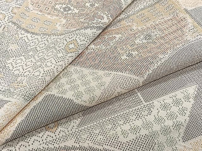 平和屋着物▽本塩沢 単衣 吉祥文 正絹 逸品 CAAW1370xi