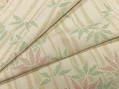 平和屋着物▽本塩沢 単衣 笹竹文 正絹 逸品 未使用 CAAW1371xi