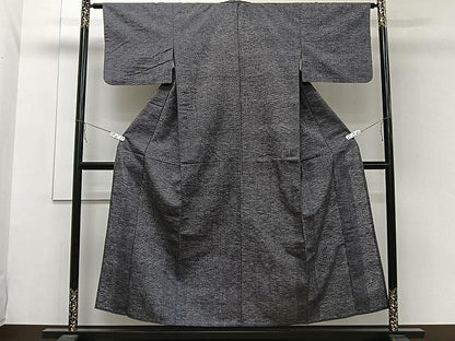 平和屋着物▽上質な紬 単衣 霞文 正絹 逸品 CAAW1372xi