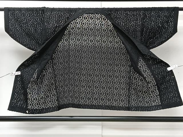 平和屋着物▽スリーシーズン 春夏秋 塵除け 道中着 総レース 暗黒色 CAAW1373xi