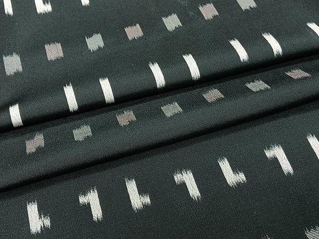 平和屋着物▽上質なお召 単衣 抽象文 正絹 逸品 CAAW1377xi