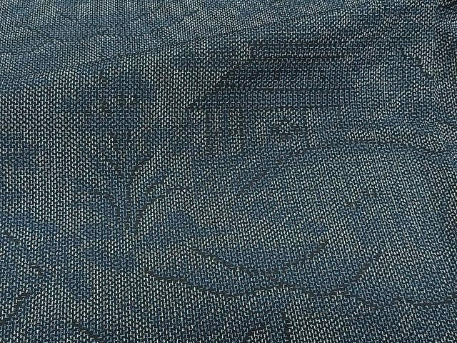 平和屋着物▽上質な紬 単衣 風景文 正絹 逸品 CAAW1395xi