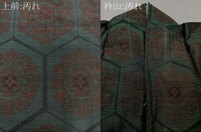 平和屋着物■上質な紬　亀甲花文　正絹　逸品　CAAW1519xi
