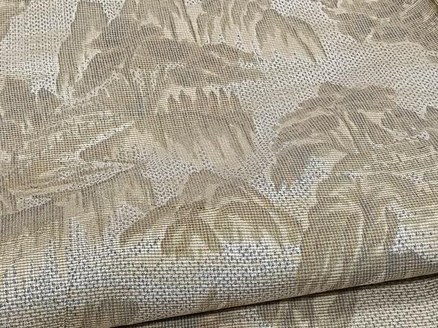 平和屋着物▽上質な紬 単衣 風景文 正絹 逸品 CAAW1531xi