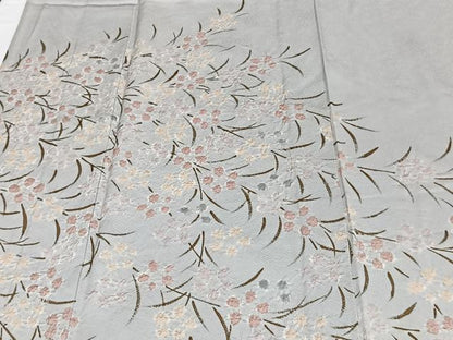 平和屋着物▽訪問着 単衣 絞り 草花文 金彩 正絹 逸品 CAAW1542xi