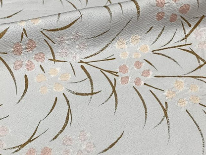 平和屋着物▽訪問着 単衣 絞り 草花文 金彩 正絹 逸品 CAAW1542xi
