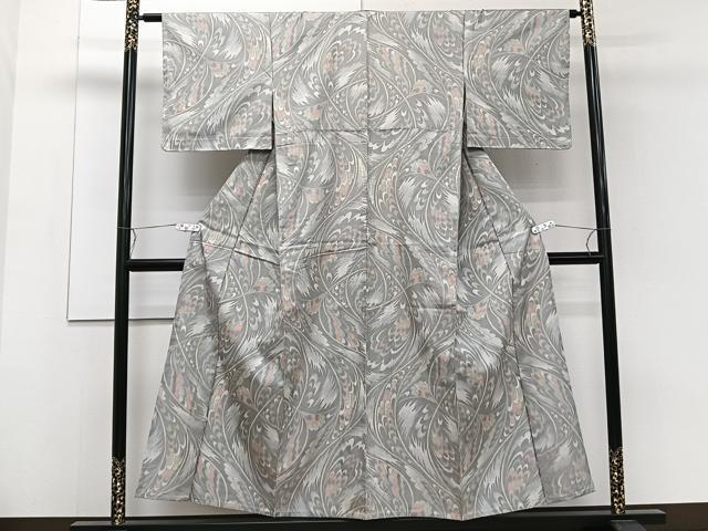 平和屋着物▽上質な紬 単衣 抽象文 正絹 逸品 未使用 CAAW1543xi