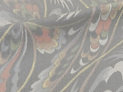 平和屋着物▽上質な紬 単衣 抽象文 正絹 逸品 未使用 CAAW1543xi