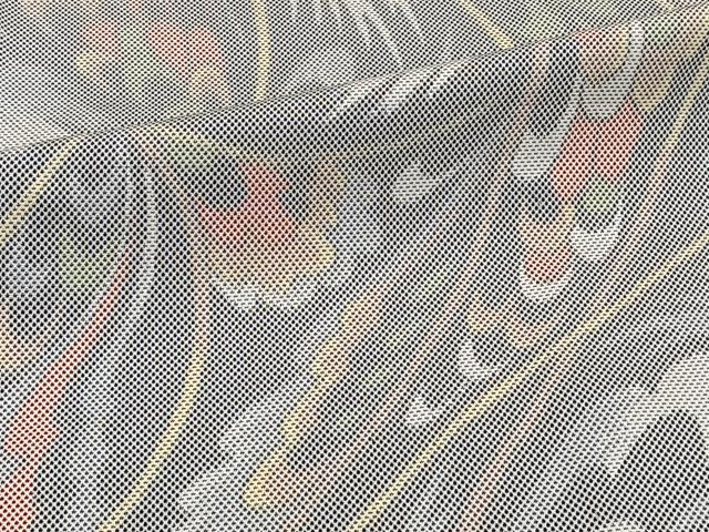 平和屋着物▽上質な紬 単衣 抽象文 正絹 逸品 未使用 CAAW1543xi