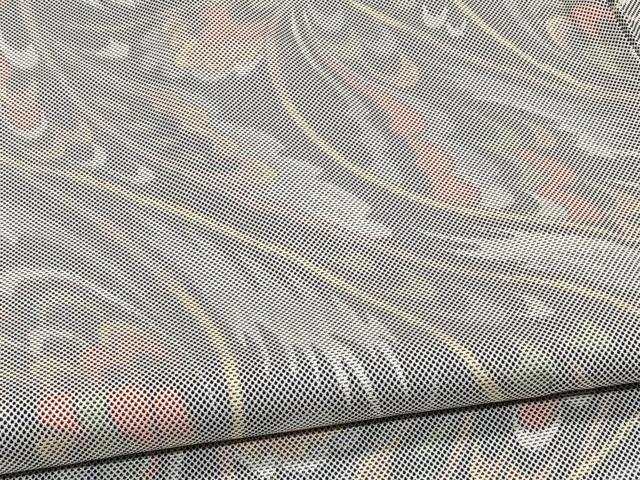 平和屋着物▽上質な紬 単衣 抽象文 正絹 逸品 未使用 CAAW1543xi
