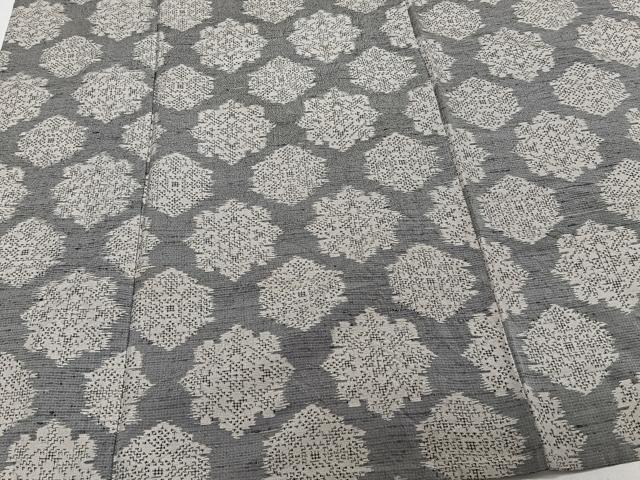 平和屋着物▽上質な紬 単衣 舞花文 正絹 逸品 CAAW1546xi
