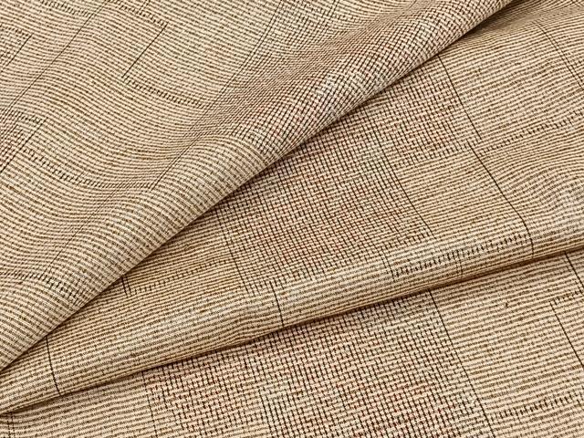 平和屋着物▽上質な紬 単衣 幾何学文 正絹 逸品 CAAW1547xi