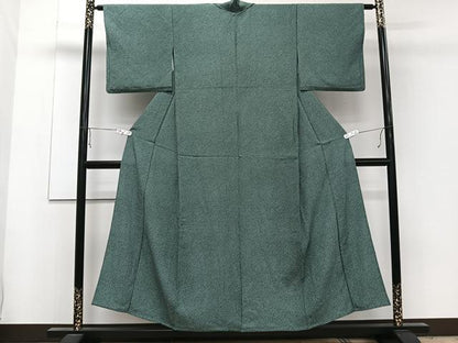 平和屋着物▽上質な小紋 単衣 鹿の子文 正絹 逸品 CAAW1553xi
